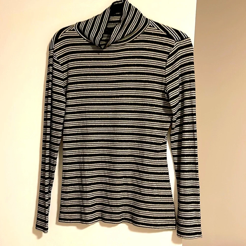 NWOT Ann Taylor Striped Turtleneck - size small - Picture 1 of 8